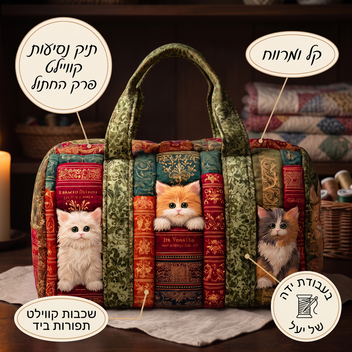תיק נסיעות קווילט פרק החתול — פרטים