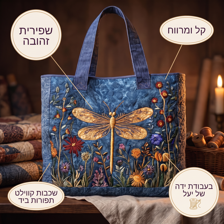 תיק קווילט - שפירית זהובה — פרטים