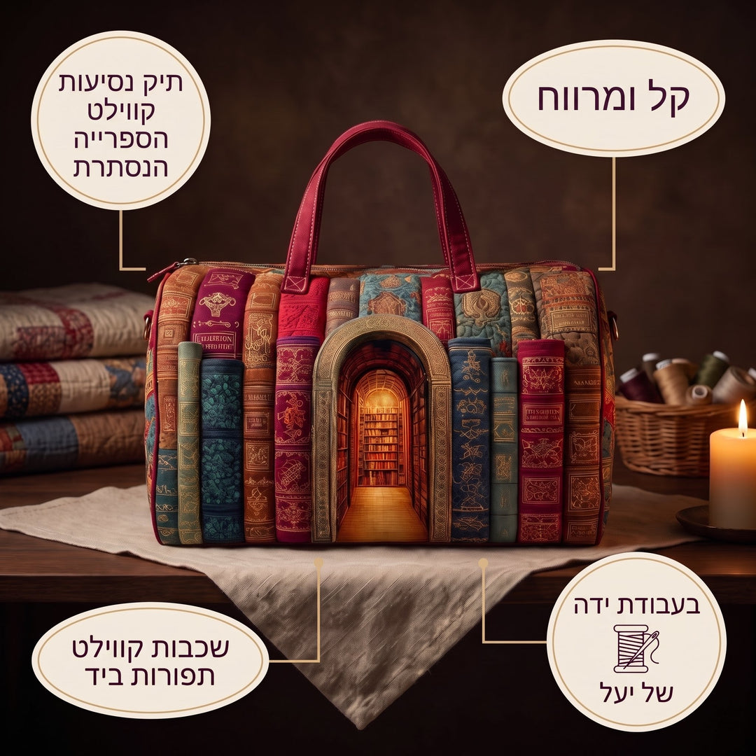 תיק נסיעות קווילט הספרייה הנסתרת — פרטים